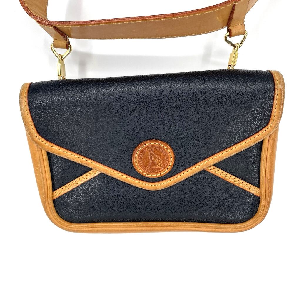 Francois Marot Leather Belt Bag Vintage Black Tan